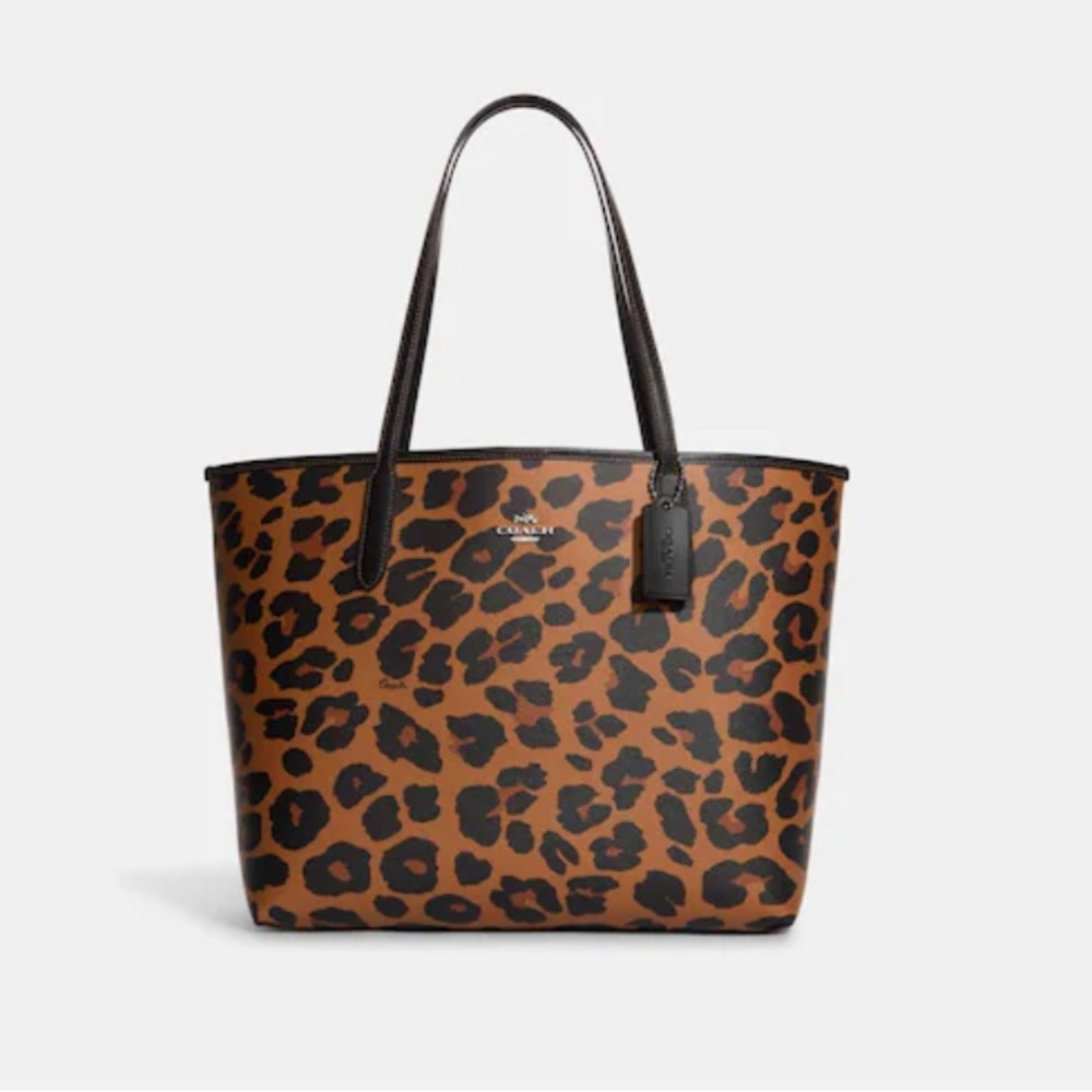 Coach City Tote SET Leopard Print NWT - Picture 3 of 8
